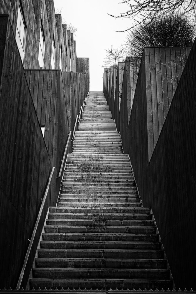 upstairs
