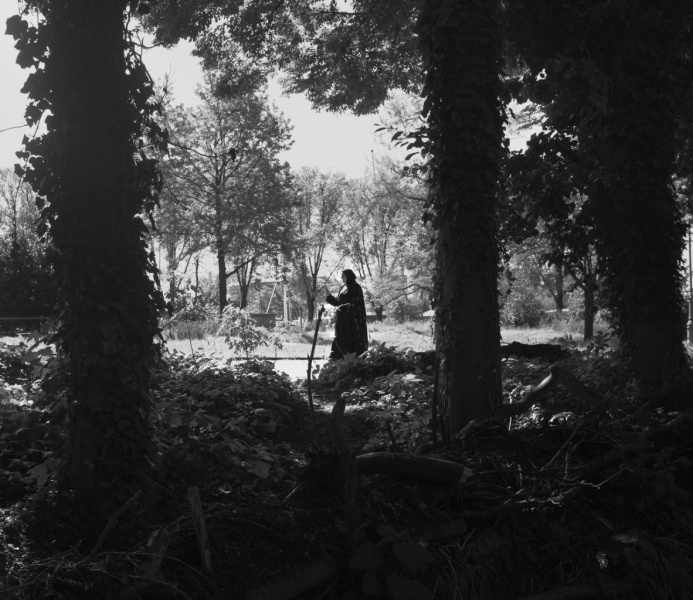 Silhouet in de tuin+update